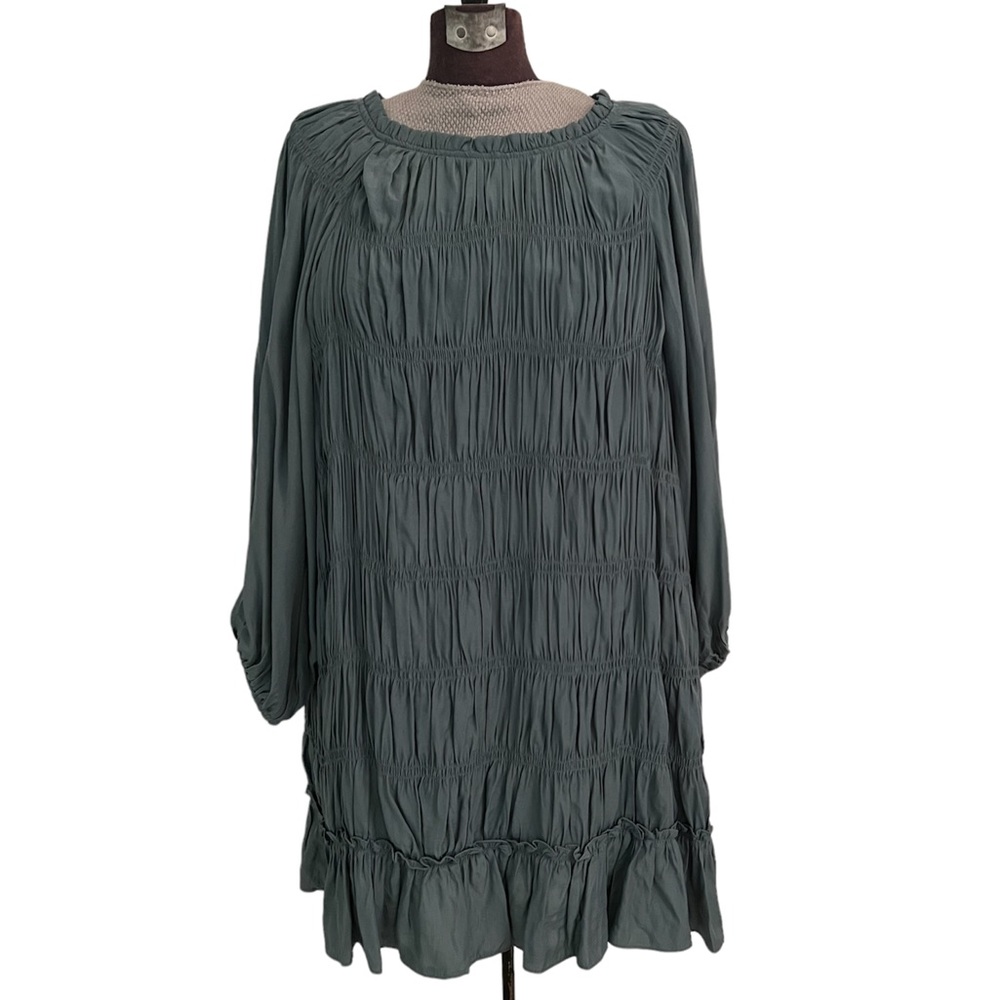 Mustard Seed ruched a-line dress. NWT fully lined